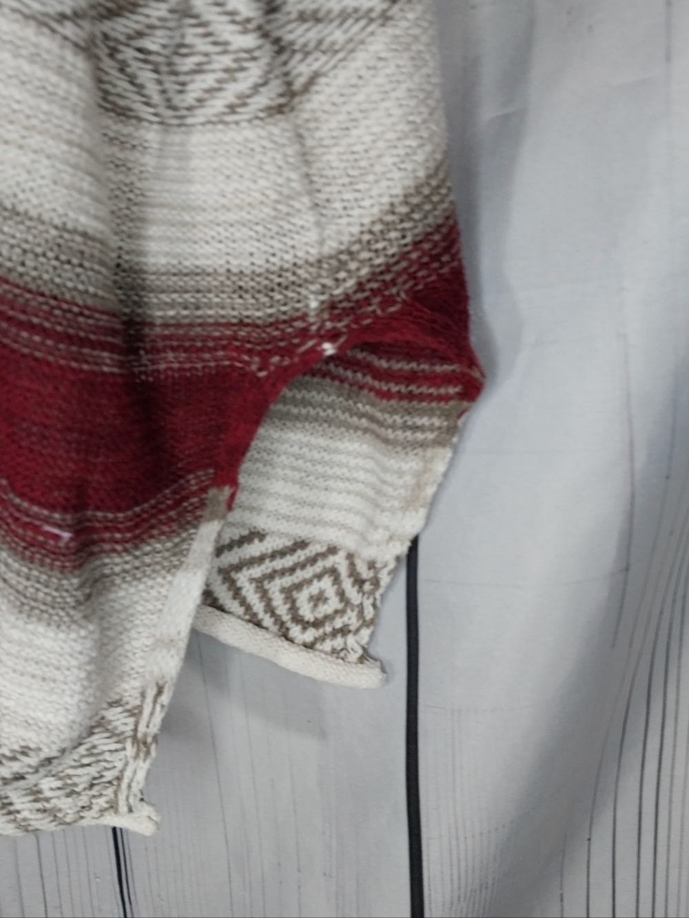 Hollister Vintage Aztec Open Front Striped Y2K Boho Western Knit Cardigan - Picture 2 of 9